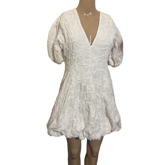 Christian Lacroix White Textured Mini Dress - Picture 4 of 8
